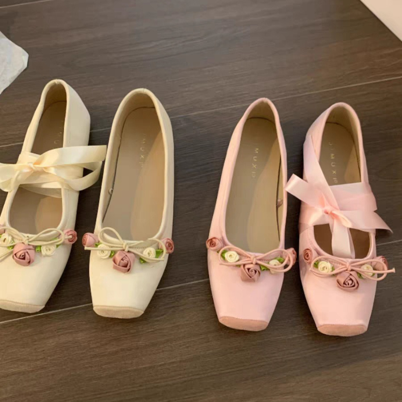 Embroidery Design Free - Zapatos planos con lazo para mujer,