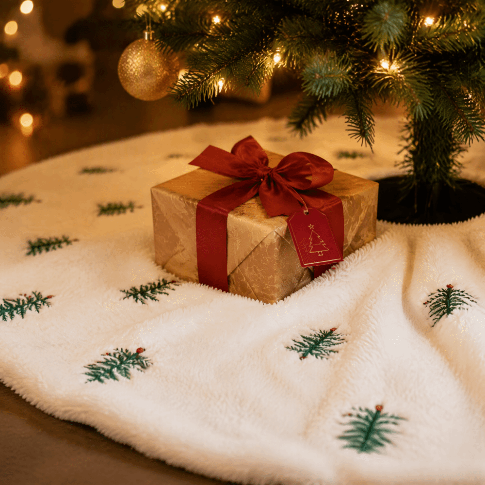 Embroidery Xmas Decorations - Accesorio Navideño, Falda para Árbol de