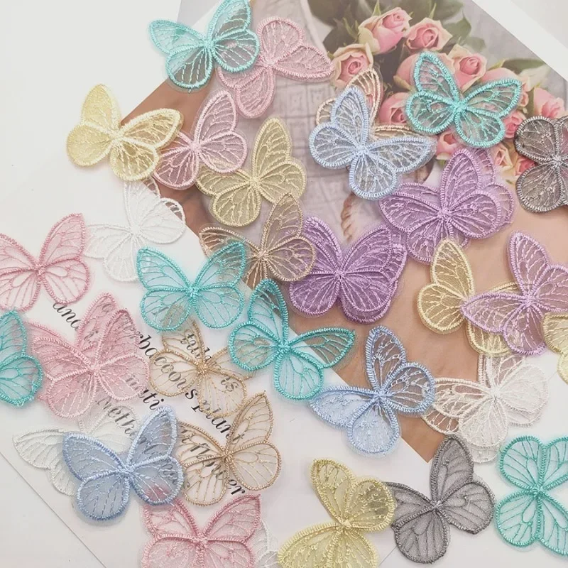 Embroidery Web - 20 unids/lote 4,5*3,5 cm malla bordada