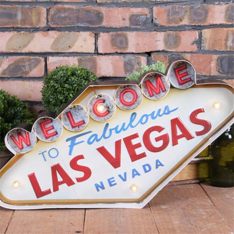 Embroidery Studio - Decagonación vintage Las Vegas LED Señales