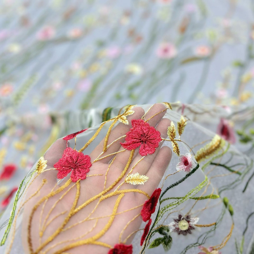 Tela de encaje de planta acuát - Embroidery Web reseña y precio