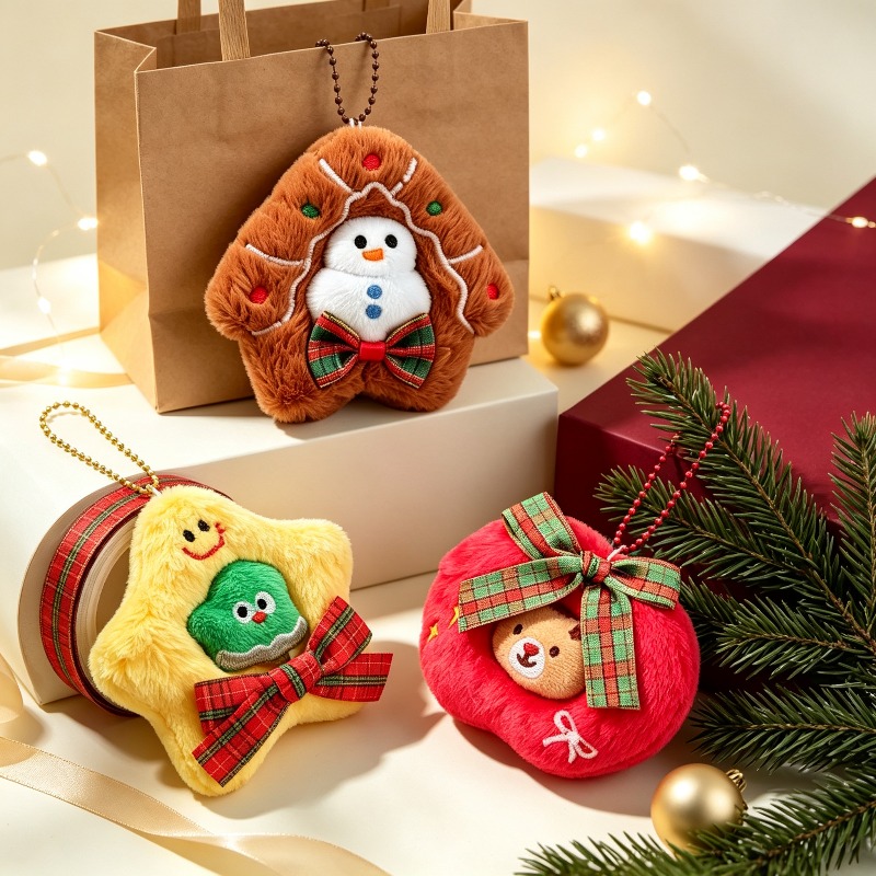 Paquete de 3 adornos navideños - Embroidery Xmas Decorations reseña y precio