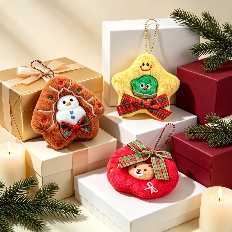 Paquete de 3 adornos navideños - Embroidery Xmas Decorations reseña y precio