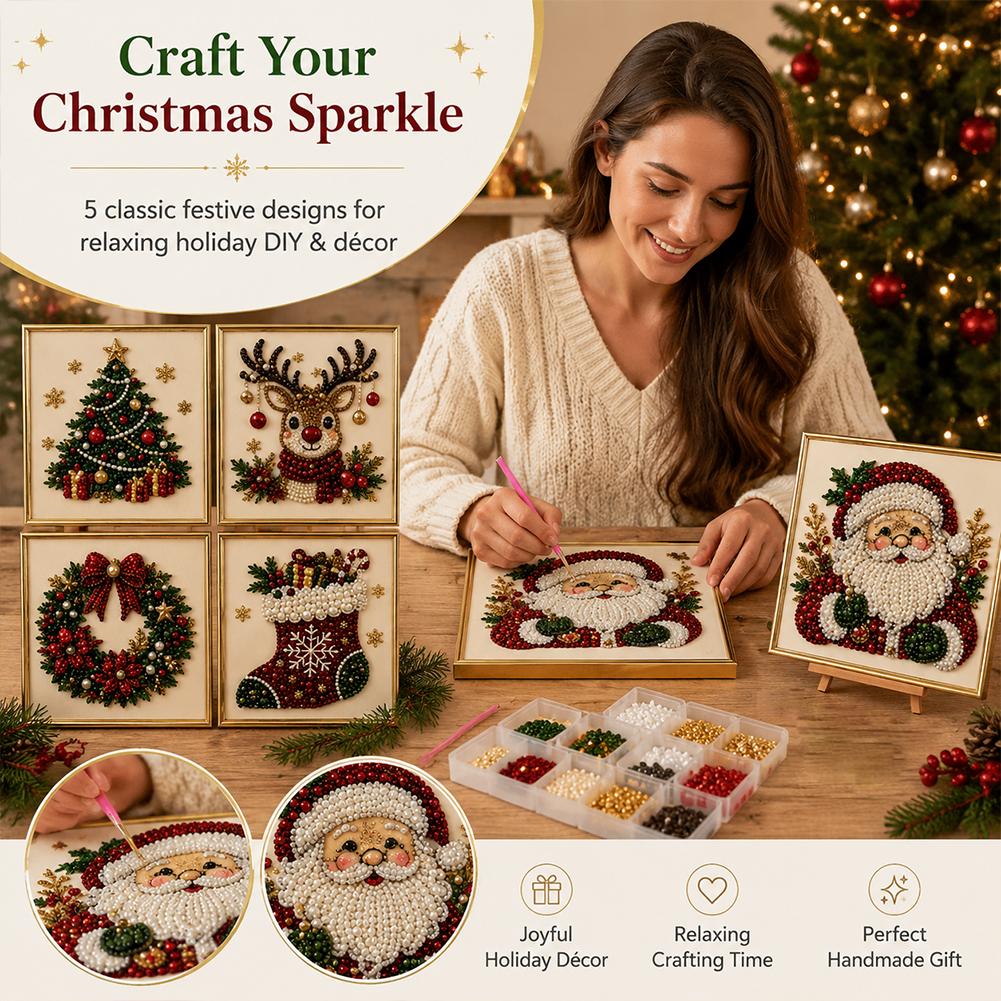 Kit de Arte con Perlas de Papá - Embroidery Xmas Decorations reseña y precio