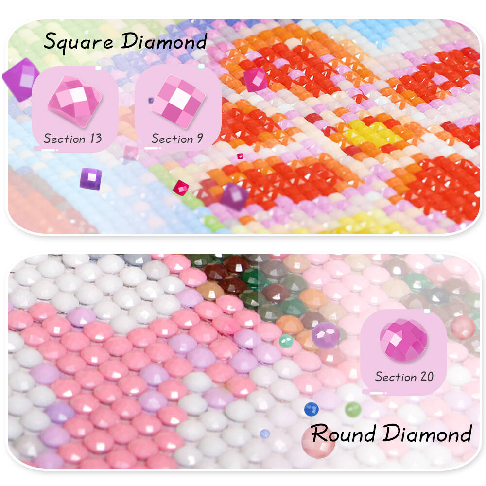 Huacan - Pintura de Diamantes  - Embroidery Hoop Square reseña y precio