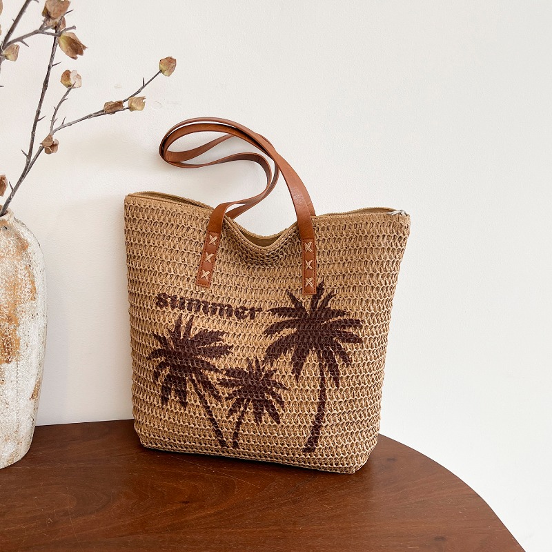 Bolso de Playa Tejido de Paja  - Embroidery Bali reseña y precio