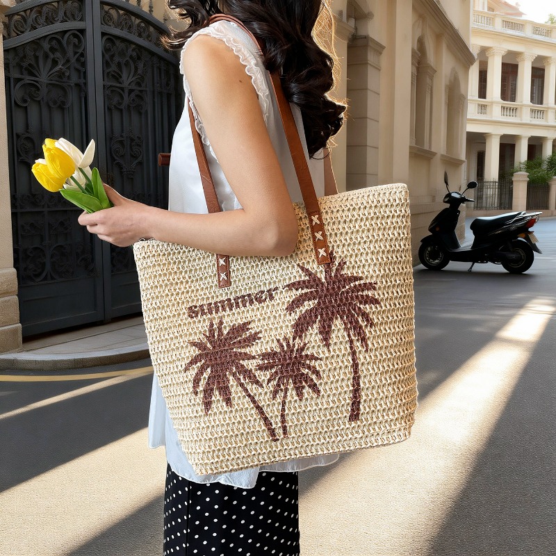 Bolso de Playa Tejido de Paja  - Embroidery Bali reseña y precio