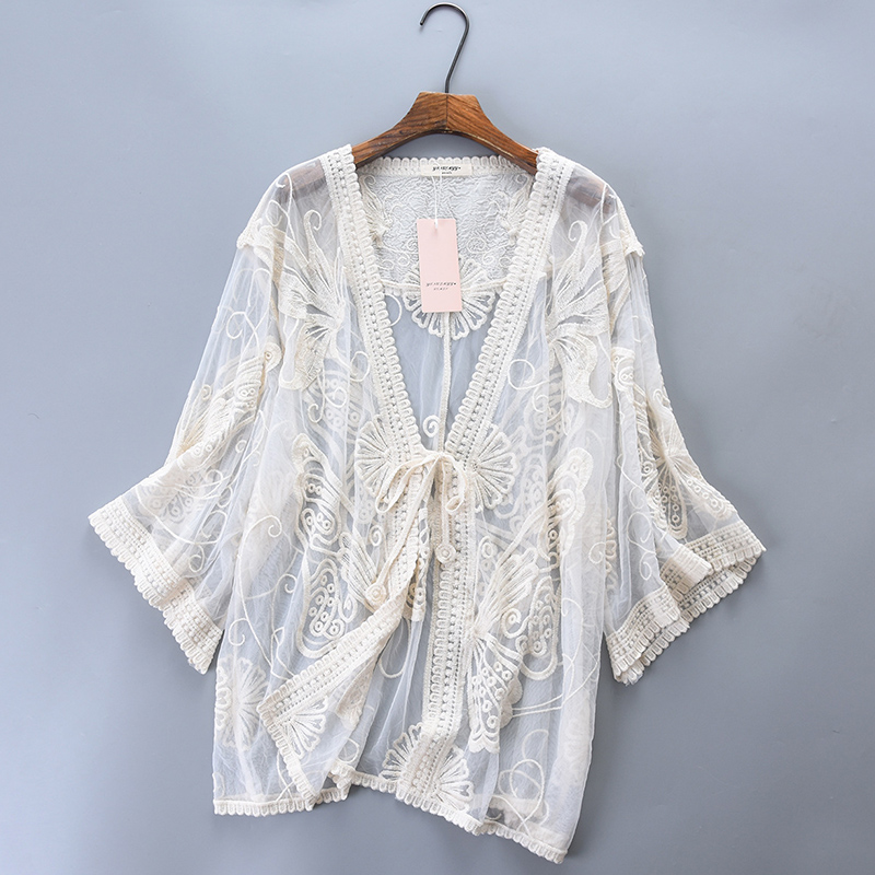 Cárdigan informal de verano pa - Embroidery Cardigan reseña y precio