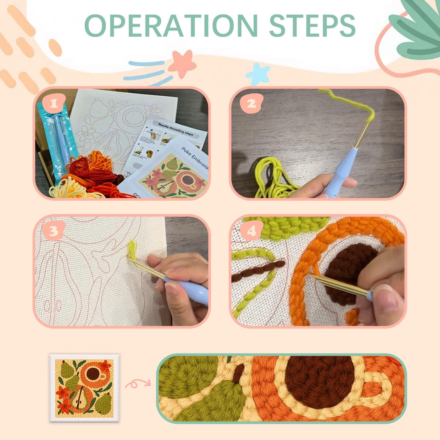 Kit de Bordado con Aguja de Pu - Embroidery Xmas Decorations reseña y precio