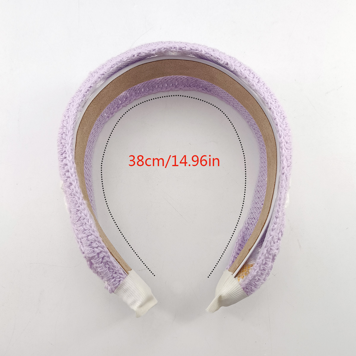 Diadema ancha de lana tejida c - Embroidery Ring reseña y precio