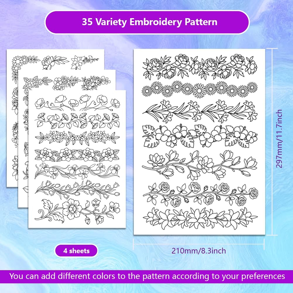 Papel de bordado preimpreso co - Embroidery Web reseña y precio